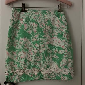 Lilly Pulitzer Green Pencil Mini Skirt Resort Wear